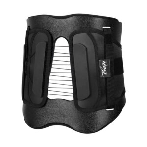 BOA w/chairback shows patented lacer design and semi rigid anterior, posterior and lateral control.