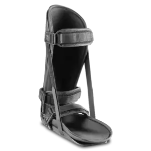 Night Splint with adjustable non elastic resistant straps, open cell foam liner, and non-slip outer sole.