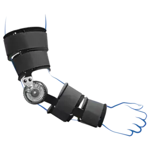 ROM Post-Op Dual Upright with easy adjust ROM hinges.