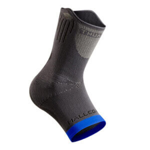 The universal Malleoaction, an anatomically shaped elastic knit ankle brace.