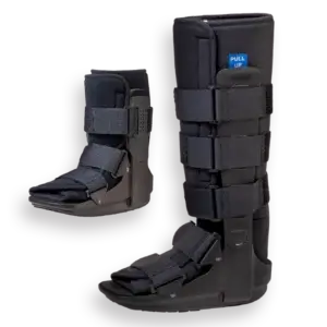 Select Walker shown in full height and mid-calf options with straps.
